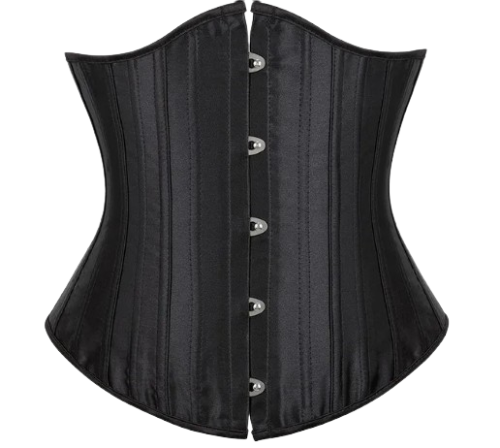 Corset Negro Underbust Moldeador de Cintura con Cordones Ajustables