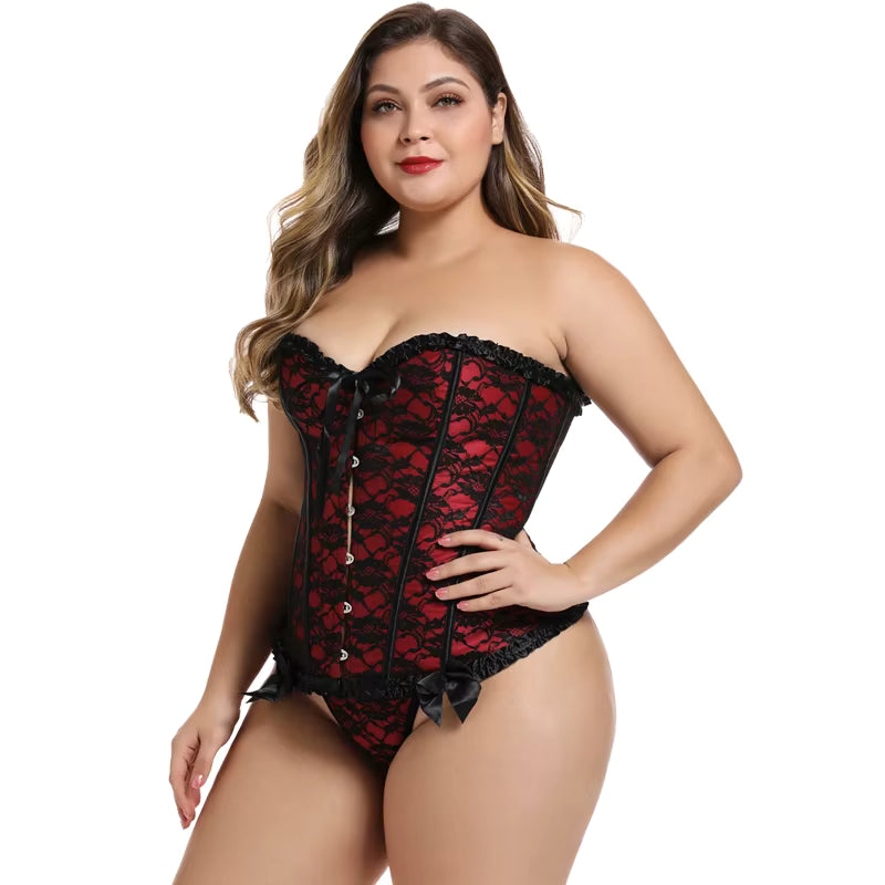 Corsé Rojo Ann Chery Control Medio en Spandex Ecológico