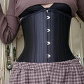 Corset Negro Underbust Moldeador de Cintura con Cordones Ajustables